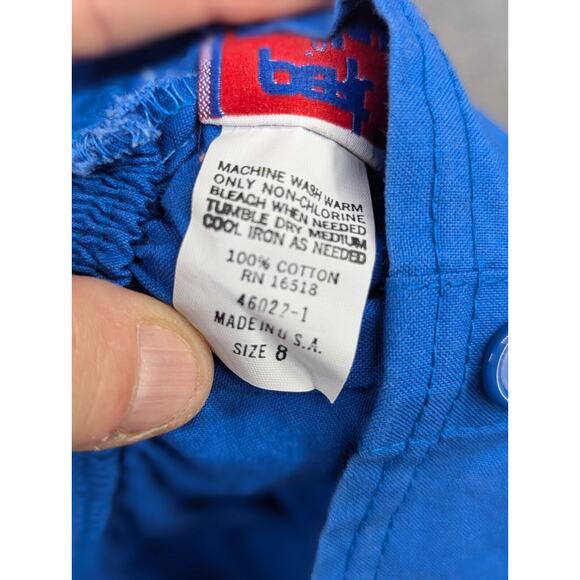 Vintage Pert 'n Perky Girl's Skirt Size 10 Blue Button Decorations Elastic Back - Picture 3 of 6